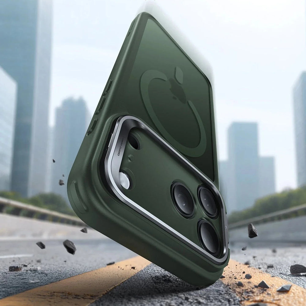 Housse MagSafe pour Apple iPhone 17 Pro, ESR, Classic Hybrid Kickstand, Vert Satiné