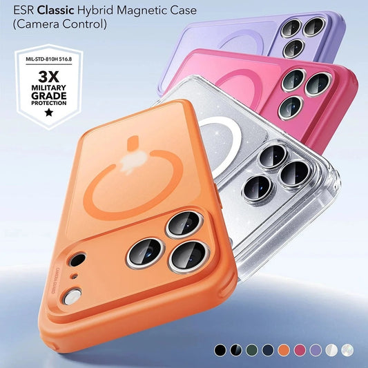 Custodia MagSafe per Apple iPhone 17 Pro, ESR, Classic Hybrid, Arancione Satinato