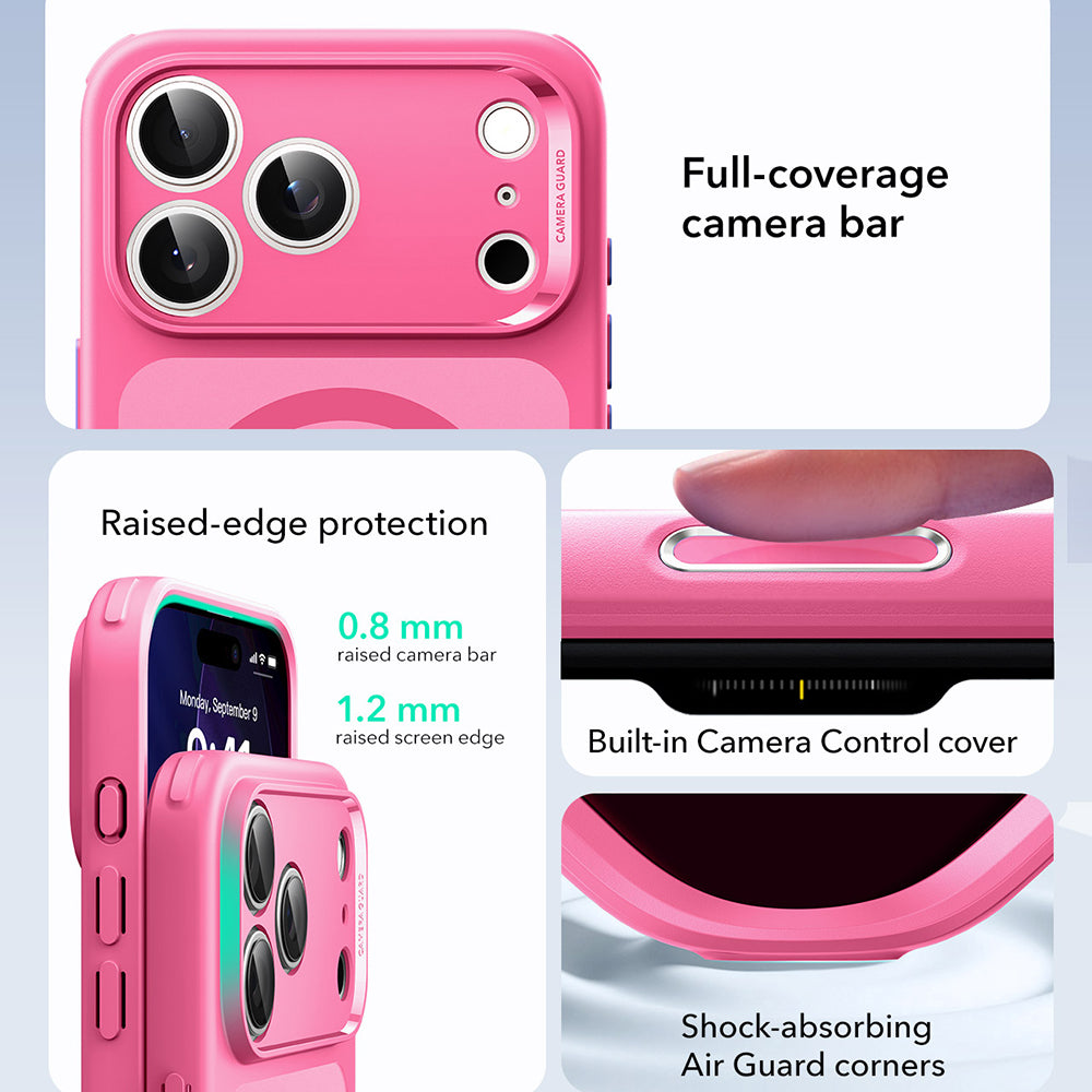 MagSafe Hülle für Apple iPhone 17 Pro, ESR, Classic Hybrid, Satinrosa