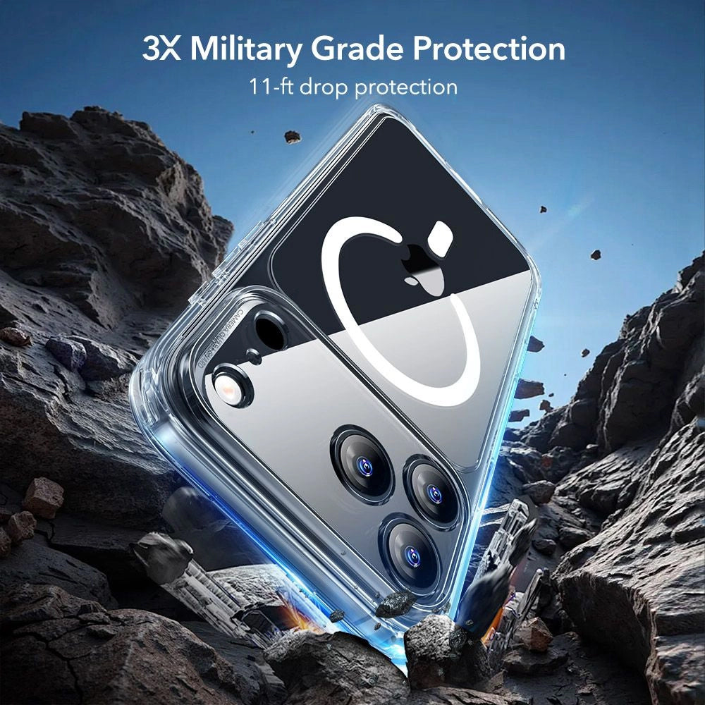 Custodia MagSafe per Apple iPhone 17 Pro, ESR, Classic Hybrid con Protezione Schermo, Trasparente