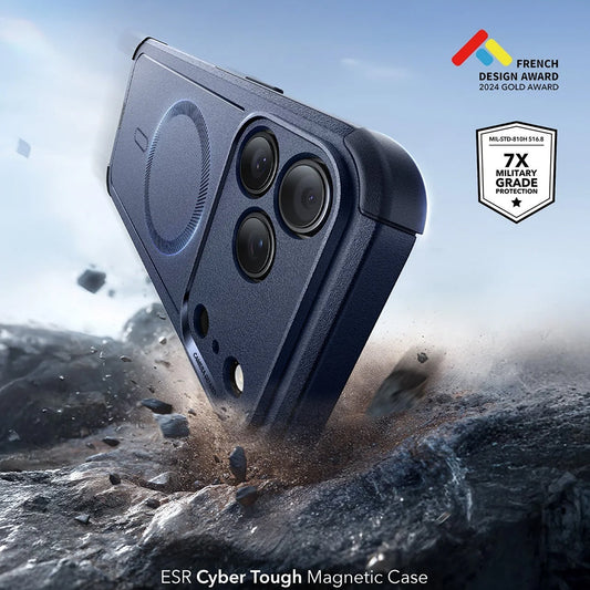 Custodia MagSafe per Apple iPhone 17 Pro, ESR, Cyber, Blu