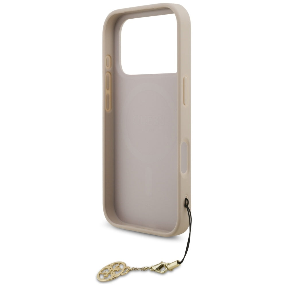 Custodia MagSafe per Apple iPhone 17 Pro, Guess, 4G Charm Cradle, Rosa