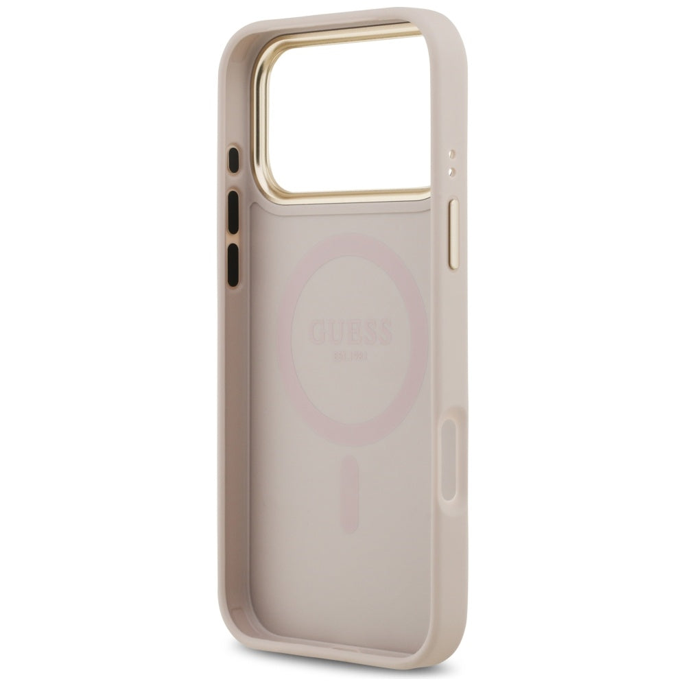 Custodia MagSafe per Apple iPhone 17 Pro, Guess, 4G Classic, Rosa