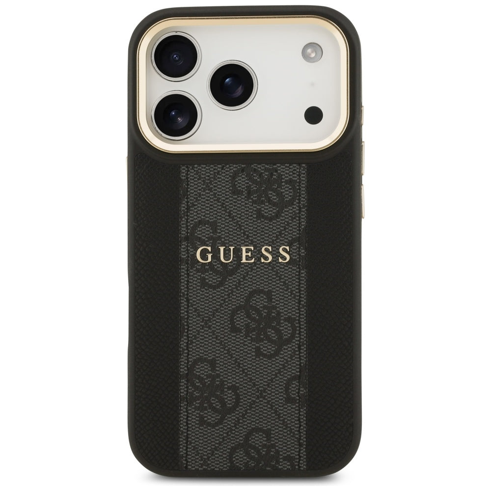 Étui MagSafe pour Apple iPhone 17 Pro, Guess, 4G Stripe, Noir