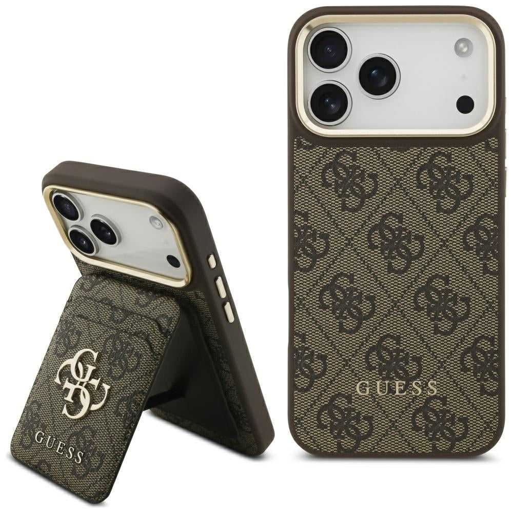 MagSafe Case for Apple iPhone 17 Pro, Guess, Cardslot 4G, Brown