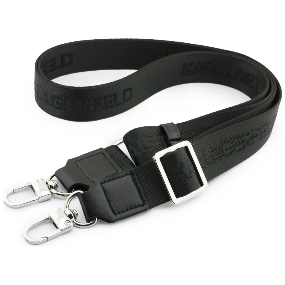 Étui MagSafe pour Apple iPhone 17 Pro, Karl Lagerfeld, Big Strap Karl Metal Logo, Noir