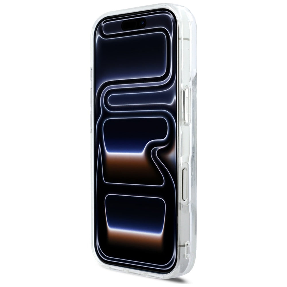 MagSafe Hülle für Apple iPhone 17 Pro, Karl Lagerfeld, Glitter Karl Script Logo, Transparent