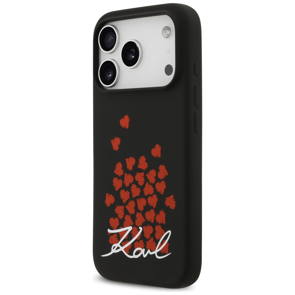 MagSafe Hülle für Apple iPhone 17 Pro, Karl Lagerfeld, Heart Sign Logo, Schwarz