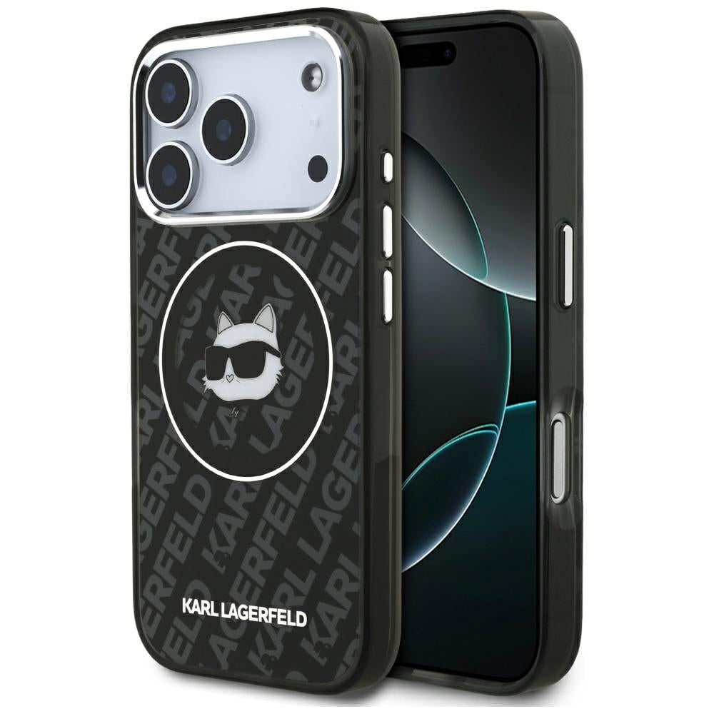 Custodia MagSafe per Apple iPhone 17 Pro, Karl Lagerfeld, IML Choupette's Head, Nera
