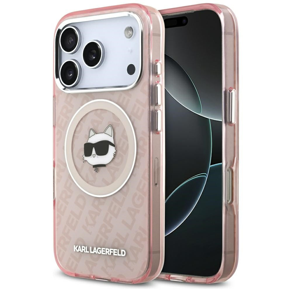 Custodia MagSafe per Apple iPhone 17 Pro, Karl Lagerfeld, IML Choupette's Head, Rosa
