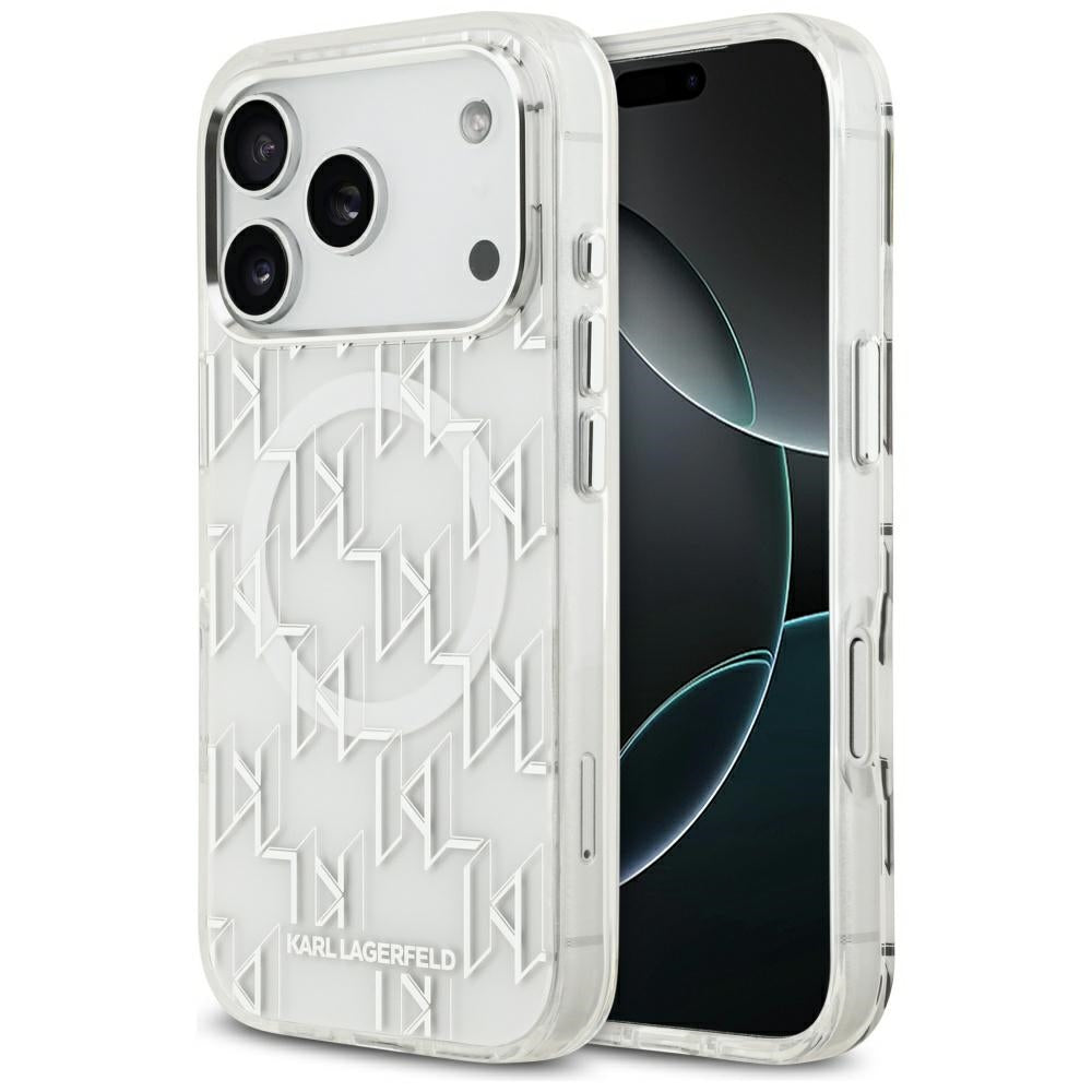 Custodia MagSafe per Apple iPhone 17 Pro, Karl Lagerfeld, IML KL Monogram, Bianca