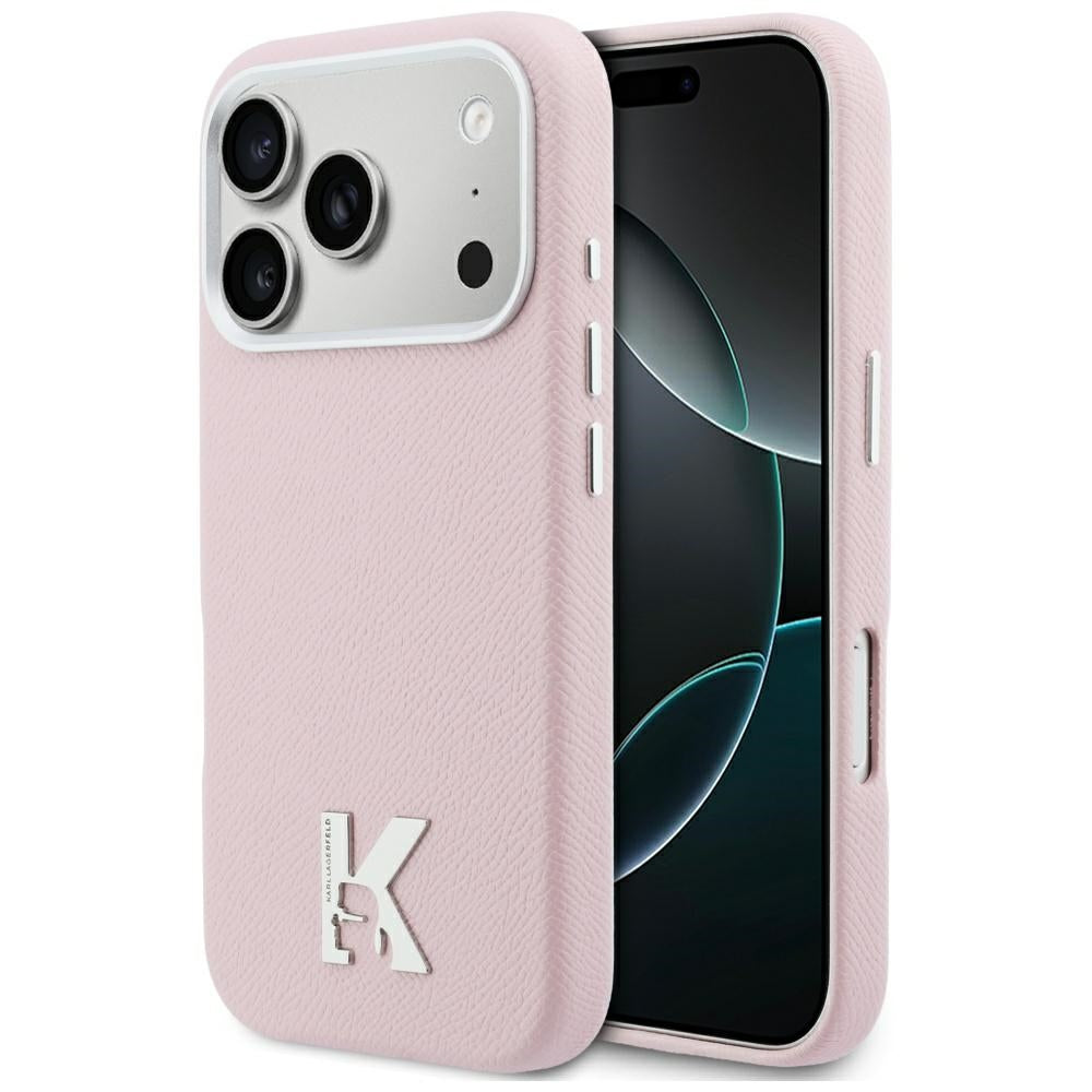 Custodia MagSafe per Apple iPhone 17 Pro, Karl Lagerfeld, Karl Head Logo, Rosa