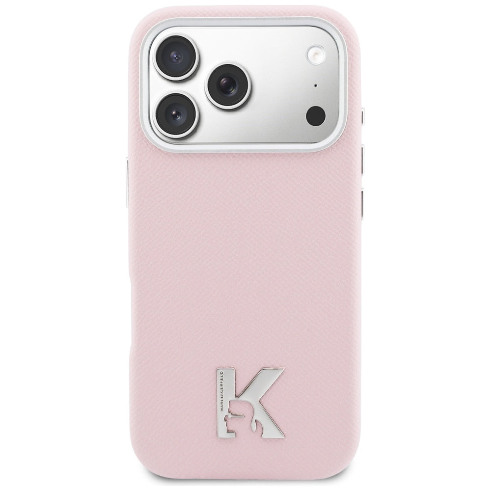Custodia MagSafe per Apple iPhone 17 Pro, Karl Lagerfeld, Karl Head Logo, Rosa