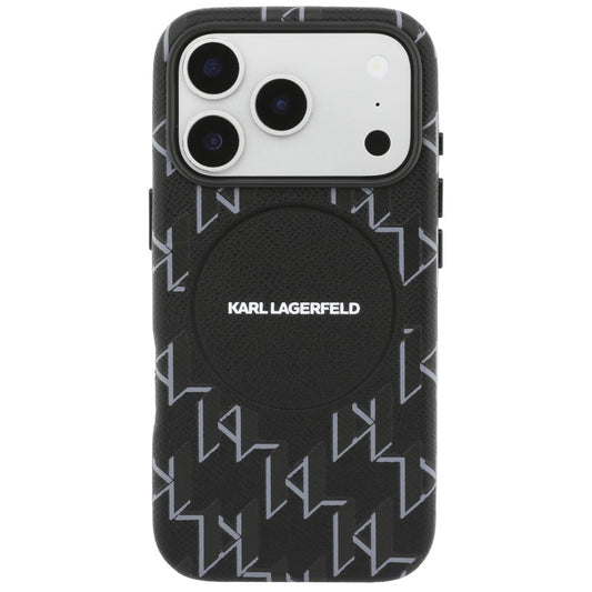 Custodia MagSafe per Apple iPhone 17 Pro, Karl Lagerfeld, Logo KL Monogram, Nera