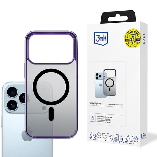 Coque MagSafe pour Apple iPhone 17 Pro Max, 3MK, Frosty MagCase, Violet