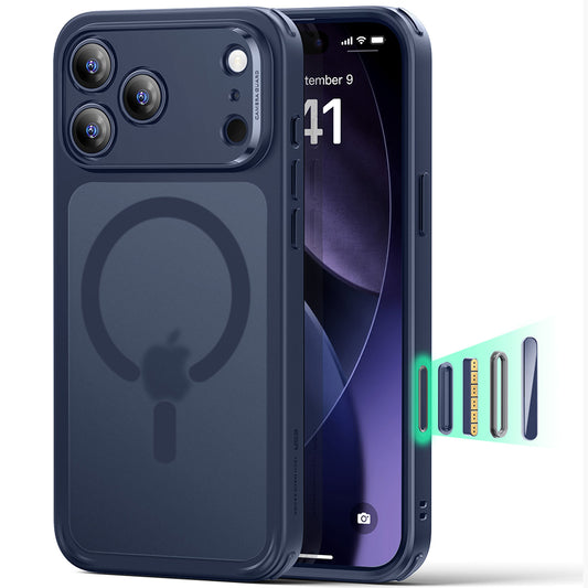 Custodia MagSafe per Apple iPhone 17 Pro Max, ESR, Classic Hybrid, Blu Satinato