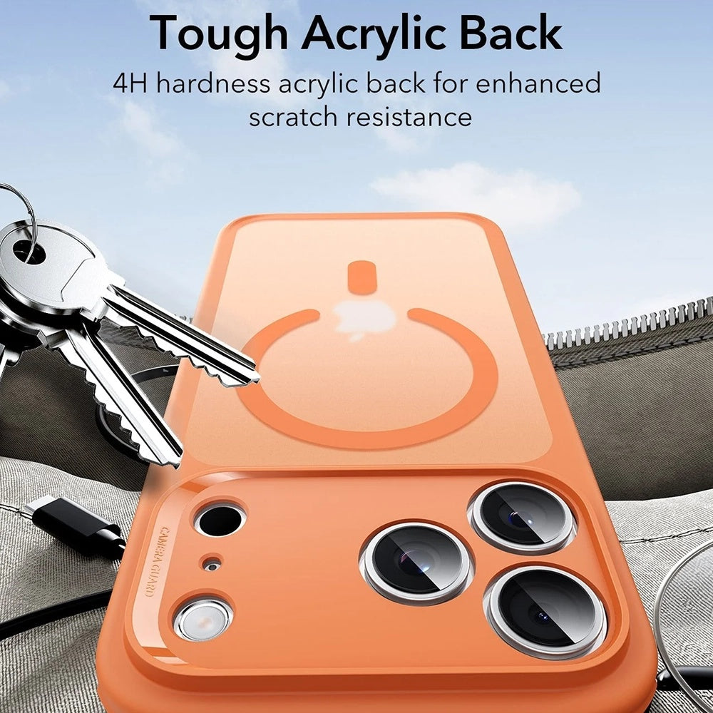 Coque MagSafe pour Apple iPhone 17 Pro Max, ESR, Classic Hybrid Slide, Orange Satiné