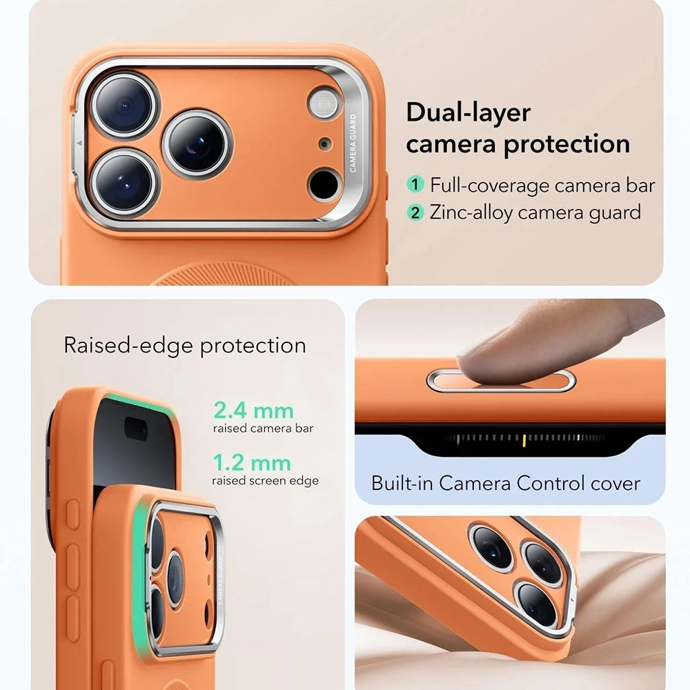 Custodia MagSafe per Apple iPhone 17 Pro Max, ESR, Cloud Soft Kickstand, Arancione
