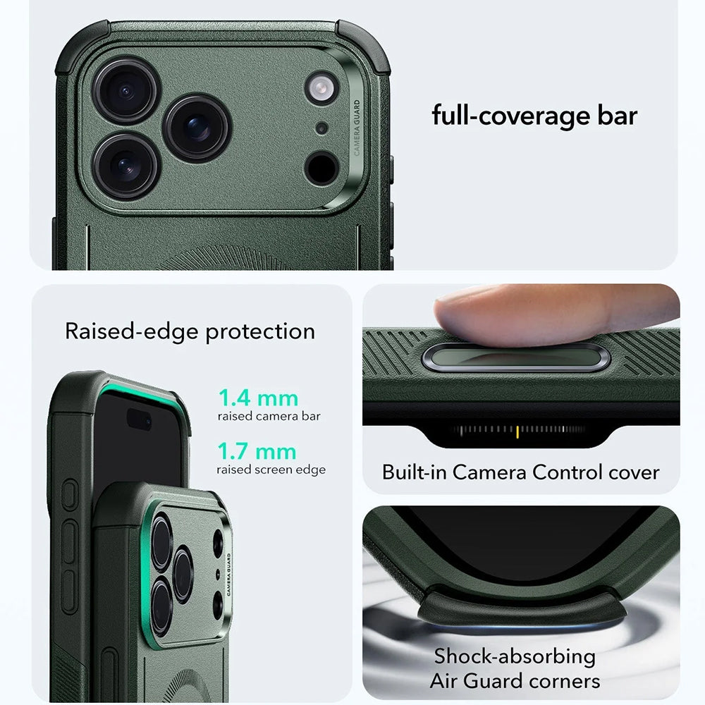 Custodia MagSafe per Apple iPhone 17 Pro Max, ESR, Cyber, Verde