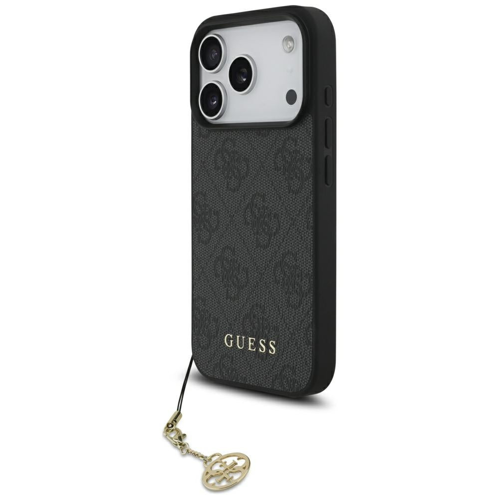 MagSafe Hülle für Apple iPhone 17 Pro Max, Guess, 4G Charm Cradle, Schwarz