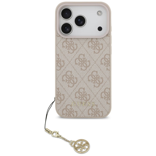 Coque MagSafe pour Apple iPhone 17 Pro Max, Guess, 4G Charm Cradle, Rose.