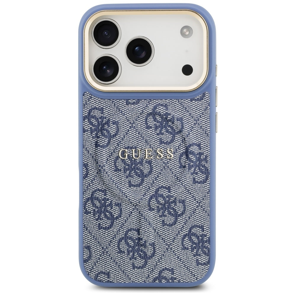 Custodia MagSafe per Apple iPhone 17 Pro Max, Guess, 4G Classic, Blu
