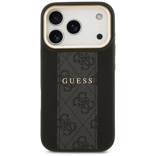 Coque MagSafe pour Apple iPhone 17 Pro Max, Guess, 4G Stripe, Noire