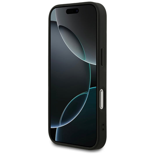 Coque MagSafe pour Apple iPhone 17 Pro Max, Guess, Saffiano Classic Logo, Noire