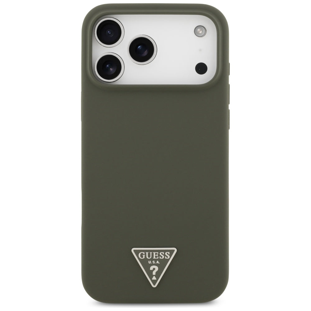 MagSafe Hülle für Apple iPhone 17 Pro Max, Guess, Triangle Logo, Khaki