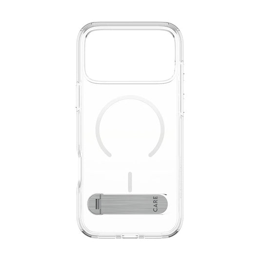 Coque MagSafe pour Apple iPhone 17 Pro Max, PanzerGlass, avec fonction support, Transparente Blanche