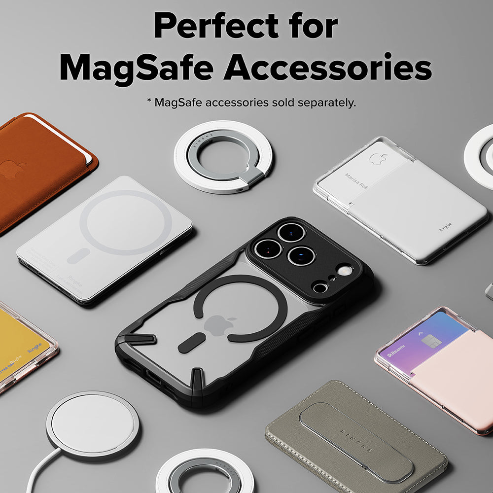 Custodia MagSafe per Apple iPhone 17 Pro Max, Ringke, Fusion X, Nera