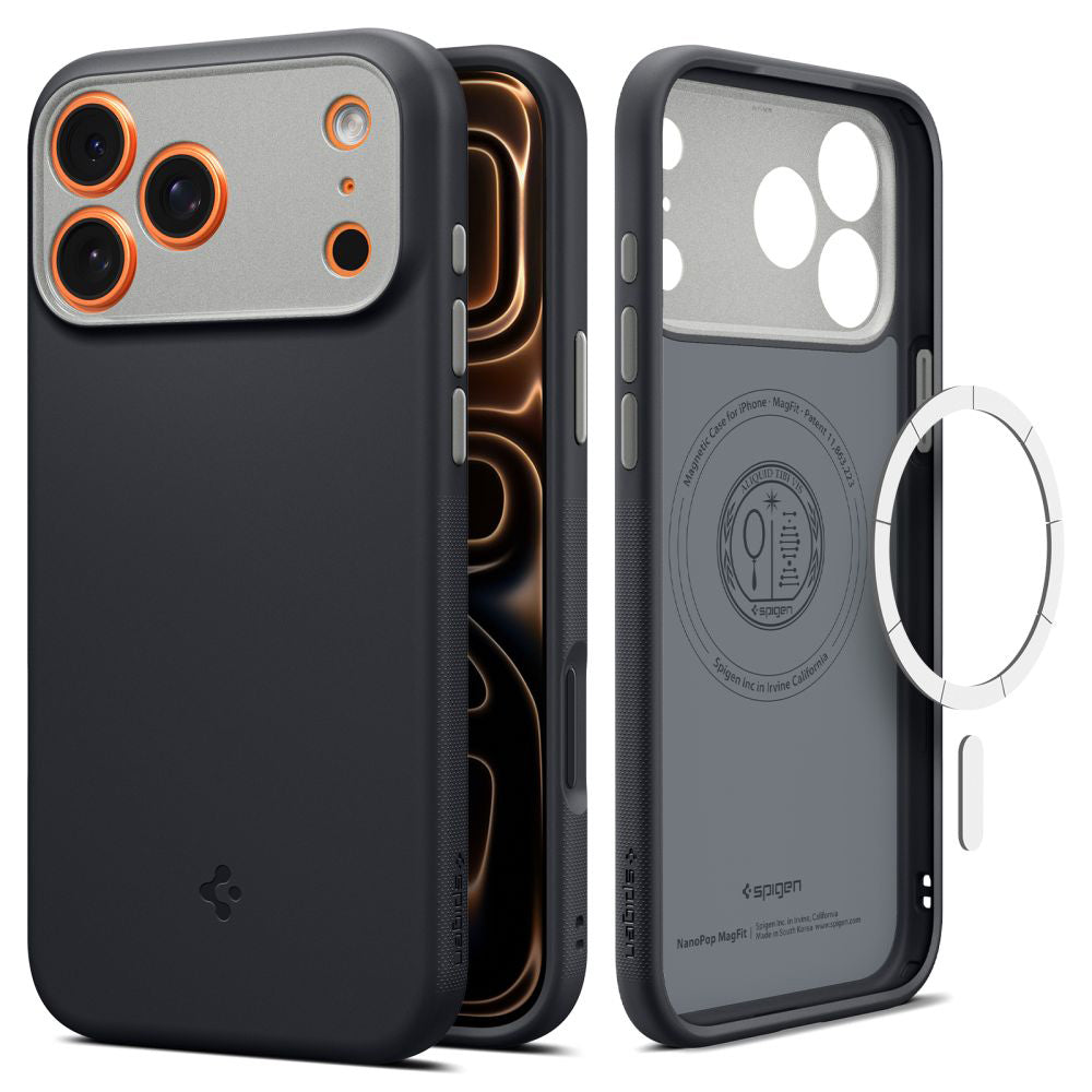 Custodia MagSafe per Apple iPhone 17 Pro Max, Spigen, Caseology Nano Pop, Nera