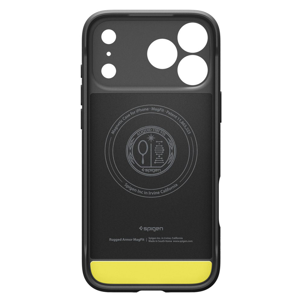 Custodia MagSafe per Apple iPhone 17 Pro Max, Spigen, Rugged Armor, Nera Opaca