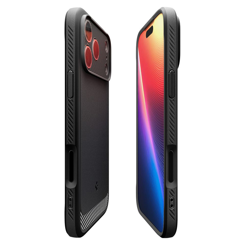 Custodia MagSafe per Apple iPhone 17 Pro Max, Spigen, Rugged Armor, Nera Opaca