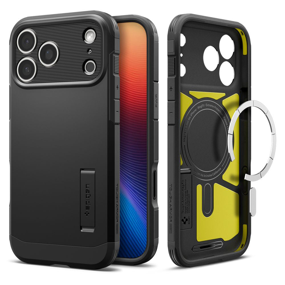 Custodia MagSafe per Apple iPhone 17 Pro Max, Spigen, Tough Armor T, Nera ACS10297