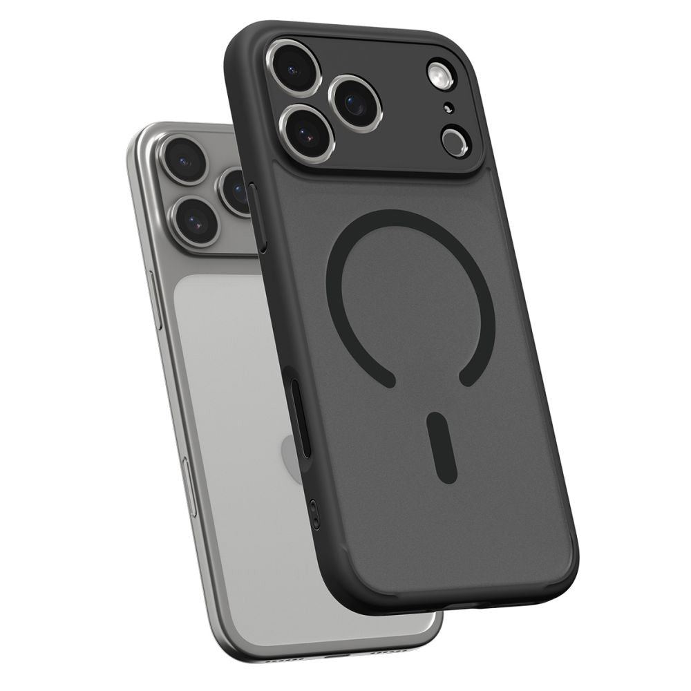 Custodia MagSafe per Apple iPhone 17 Pro Max, Spigen, Ultra Hybrid, Nera Satinata ACS10285