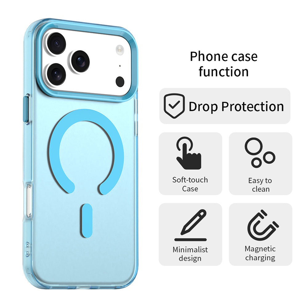 Custodia MagSafe per Apple iPhone 17 Pro Max, Techsuit, CandyCase, Blu