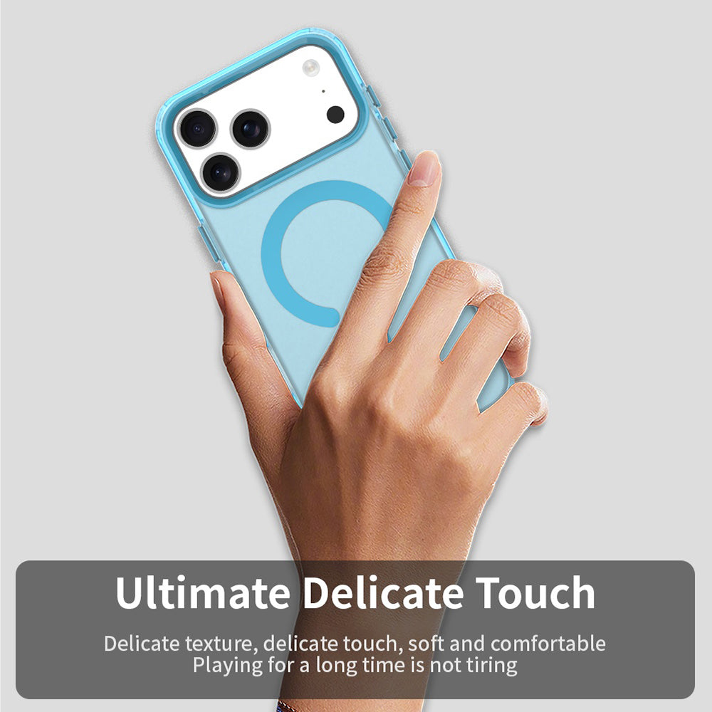 Custodia MagSafe per Apple iPhone 17 Pro Max, Techsuit, CandyCase, Blu