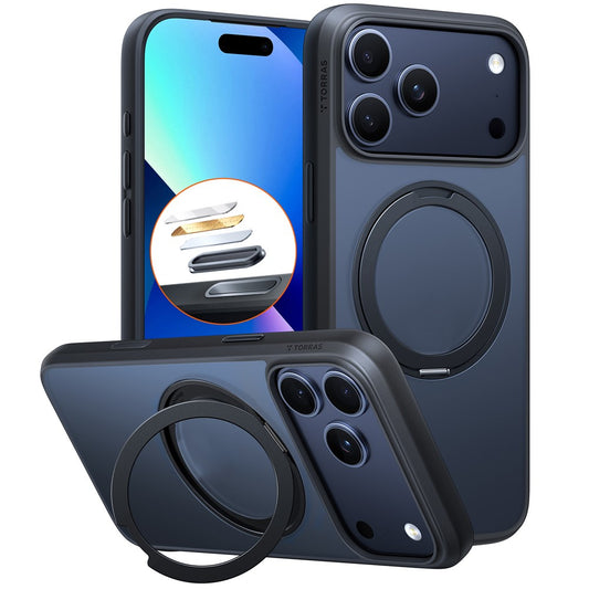 MagSafe Hülle für Apple iPhone 17 Pro Max, Torras, Ostand Pro, Schwarz