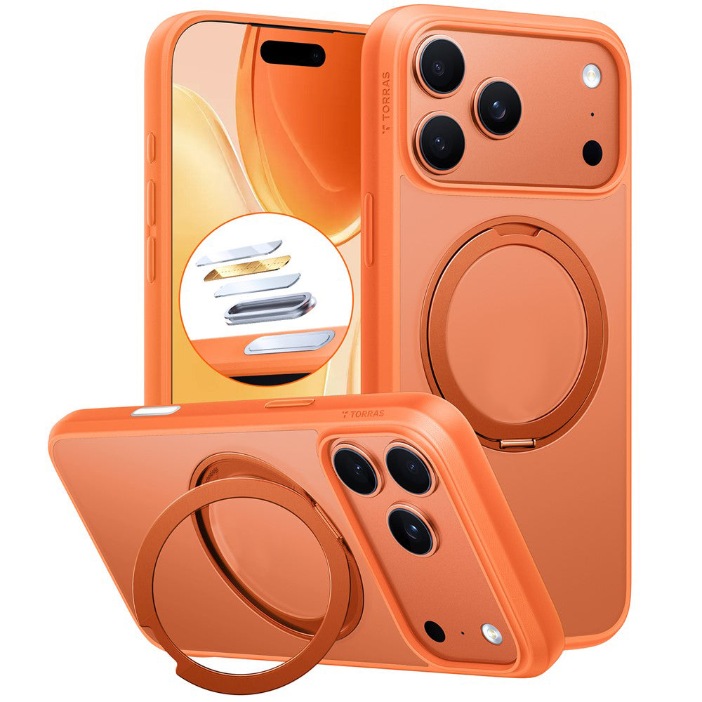 MagSafe Case for Apple iPhone 17 Pro Max, Torras, Ostand Pro, Orange