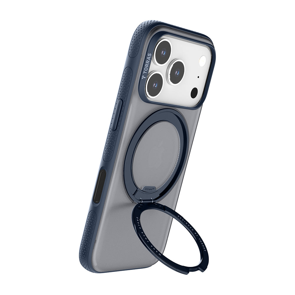 Custodia MagSafe per Apple iPhone 17 Pro Max, Torras, Ostand R Fitness, Blu navy