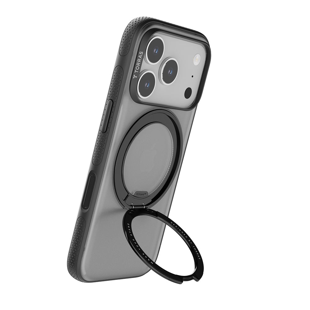 Custodia MagSafe per Apple iPhone 17 Pro Max, Torras, Ostand R Fitness, Trasparente