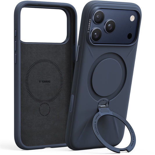 MagSafe Hülle für Apple iPhone 17 Pro Max, Torras, QPRO Silikon, Blau
