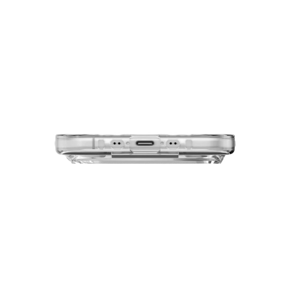 Coque MagSafe pour Apple iPhone 17 Pro Max, UNIQ, Heldro Air MagClick, Gris Transparent