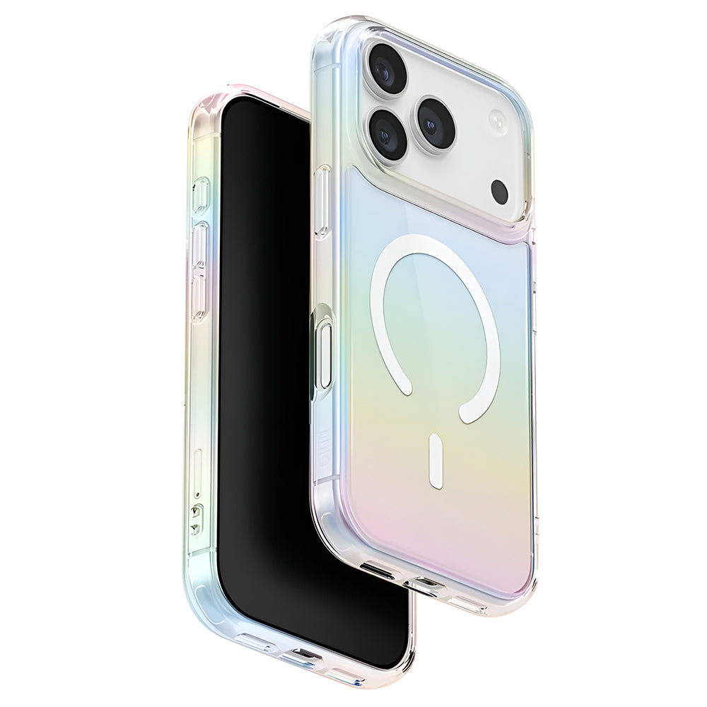 Custodia MagSafe per Apple iPhone 17 Pro Max, UNIQ, Iridescia MagClick, Multicolore