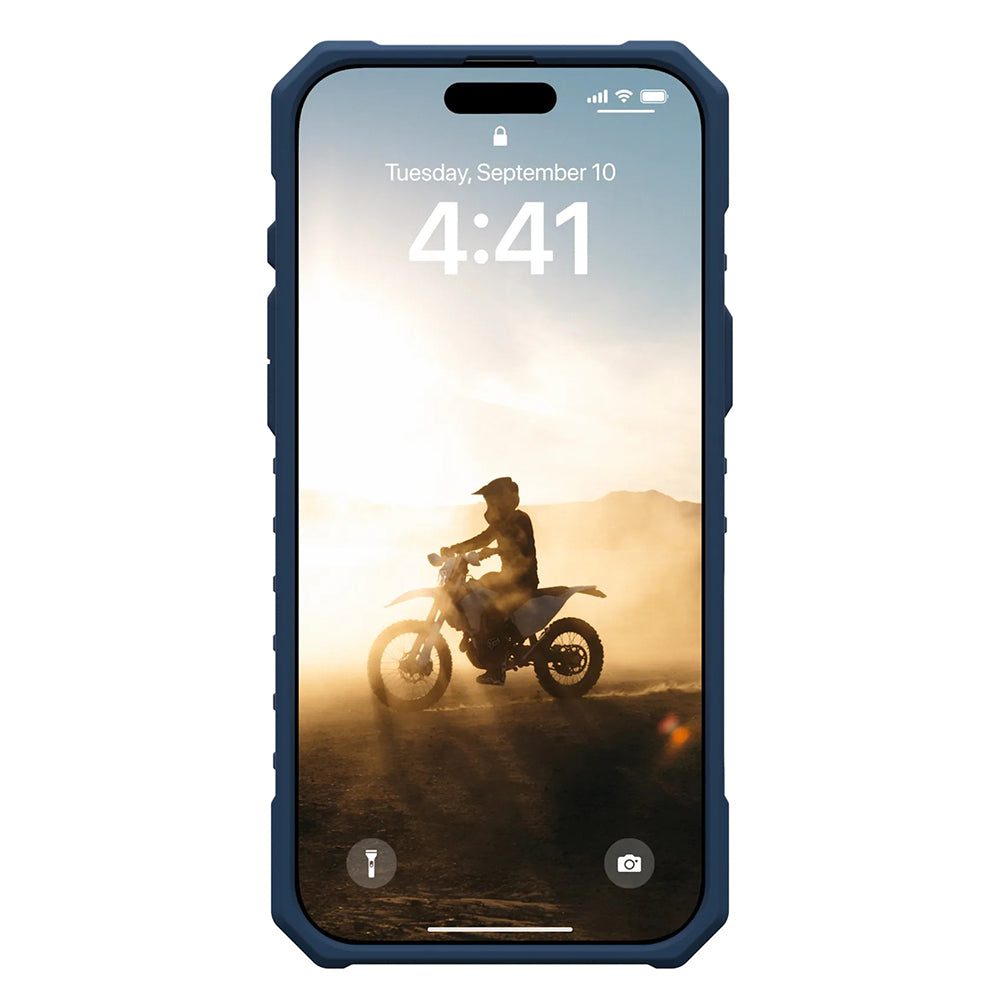 Coque MagSafe pour Apple iPhone 17 Pro Max, Urban Armor Gear, Pathfinder Clear avec Lanière, Bleue