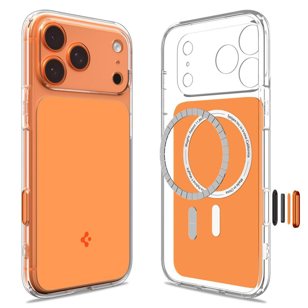 Custodia MagSafe per Apple iPhone 17 Pro, Spigen, Ultra Hybrid T, Arancione ACS10477