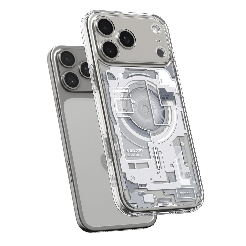 Custodia MagSafe per Apple iPhone 17 Pro, Spigen, Ultra Hybrid Zero One, Bianca ACS10351