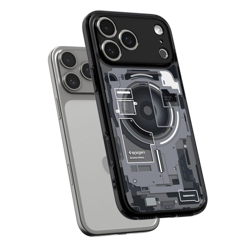 Étui MagSafe pour Apple iPhone 17 Pro, Spigen, Ultra Hybrid Zero One, Noir ACS10353