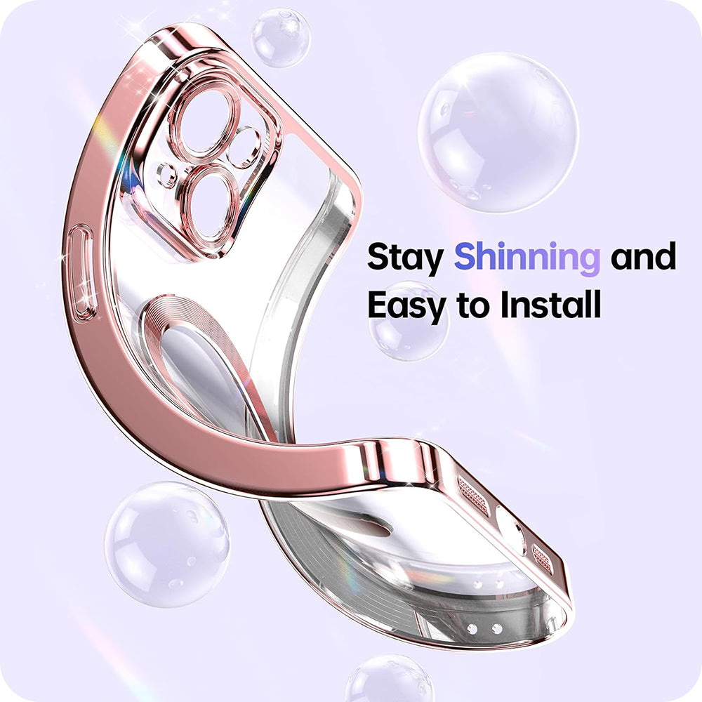 Custodia MagSafe per Apple iPhone 17 Pro, Techsuit, Luxury Glitter, Nera